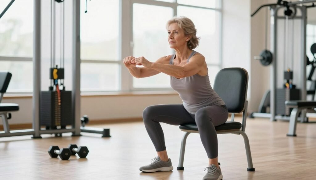 Strength exercises using a chair